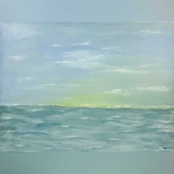 Original Textured Acrylic Abstract Landscape Painting 18x24x5/8 Stretched Canvas - Picture 5 of 10